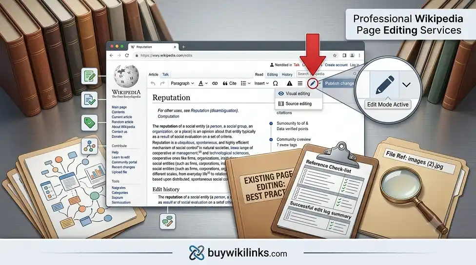 Existing Wikipedia Page Editing