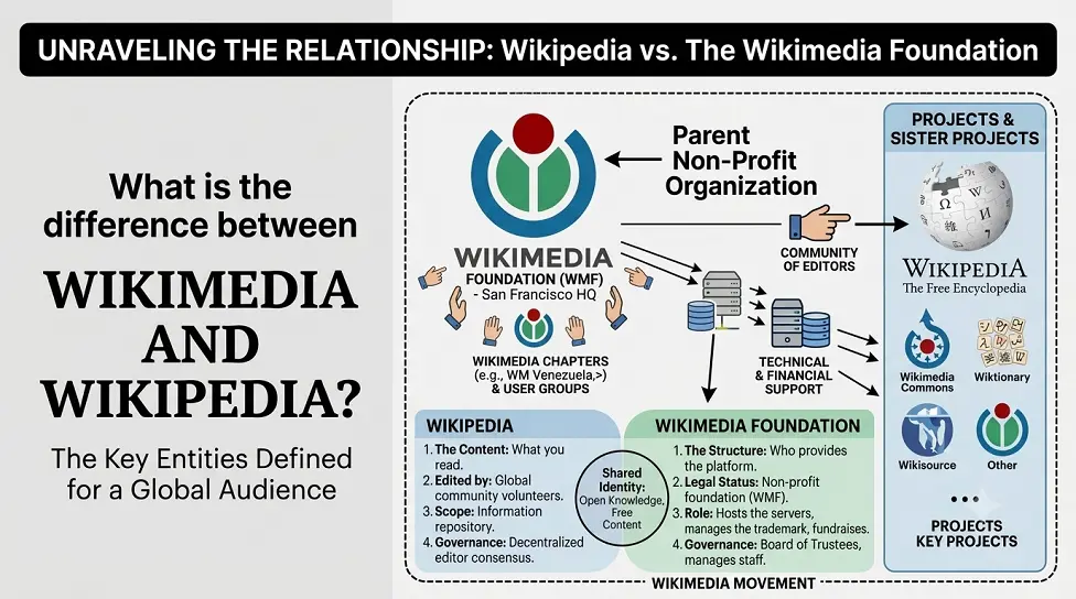 What Is the Difference Between Wikipedia and the Wikimedia Foundation