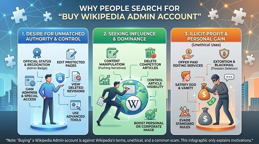 Why People Search for “Buy Wikipedia Admin Account”