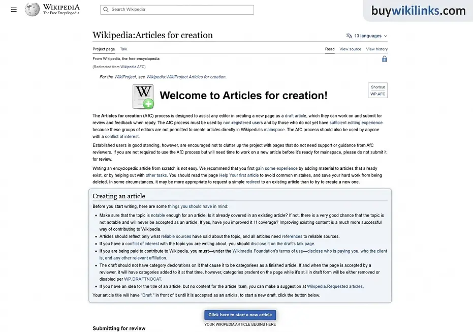 Wikipedia Article Idea Begins