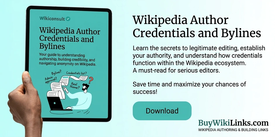 Wikipedia Author Credentials and Bylines