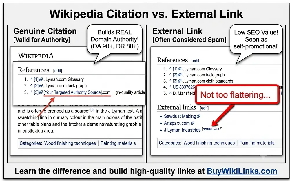 Wikipedia Citation Is Different From an External Link