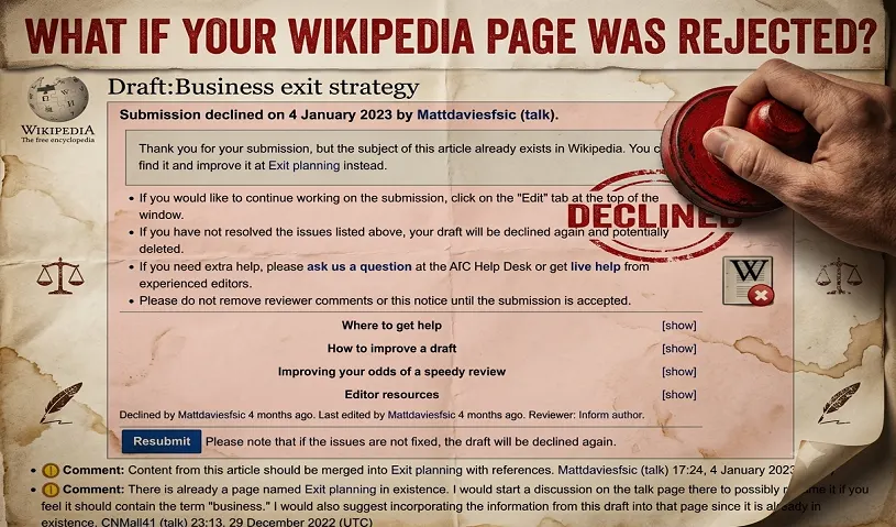 Wikipedia Page Was Rejected