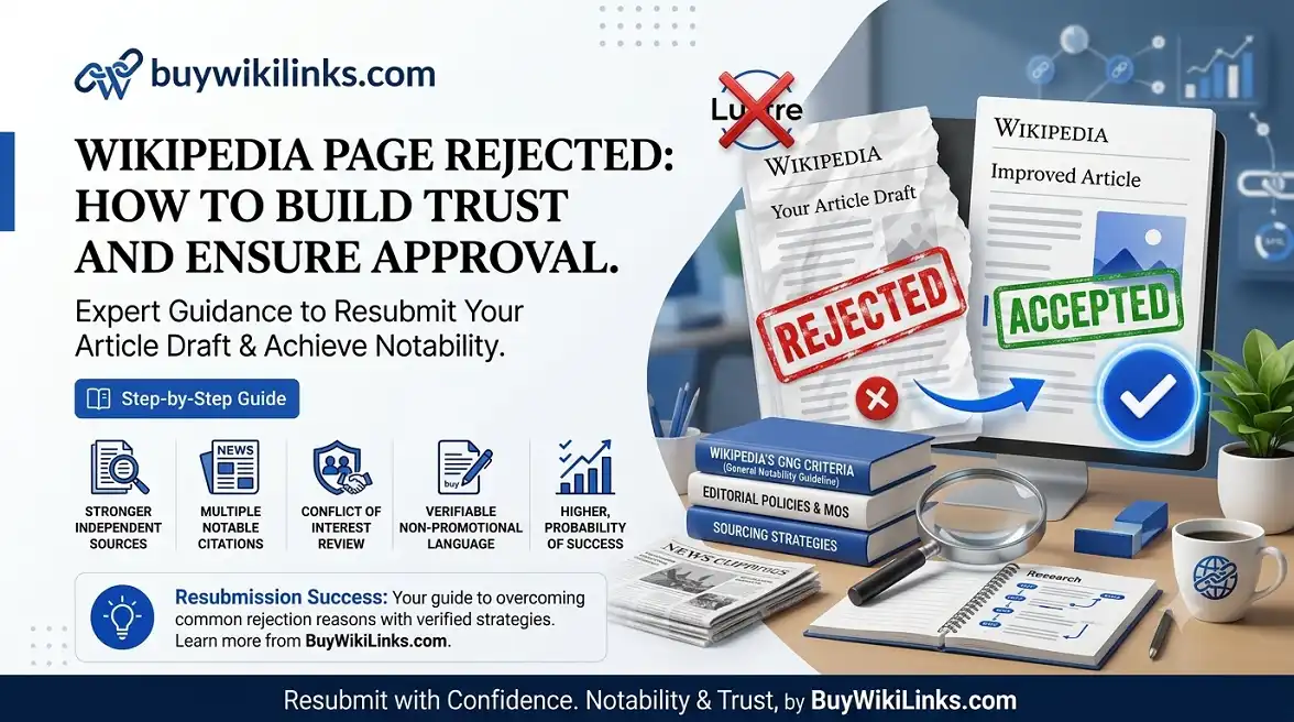 Wikipedia page rejected
