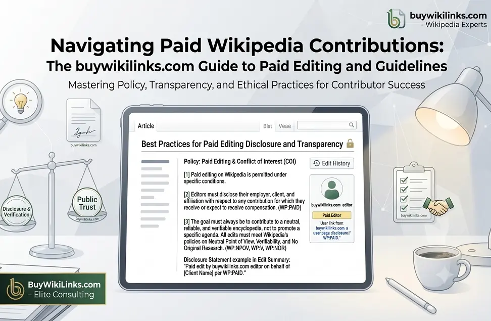 Make this image better for "Wikipedia paid editing" for the buywikilinks.com branding